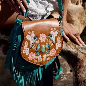 NEW! Princess Hummingbird Bag with Turquoise stone-handmade in Bali